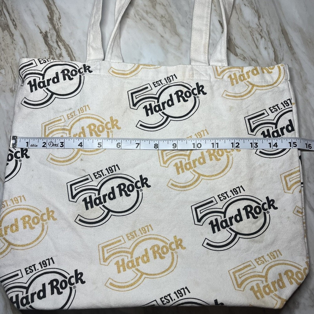 Hard Rock Canvas Tote‎ bag 50th Anniversary Limited Edition Gold Black - Picture 4 of 8